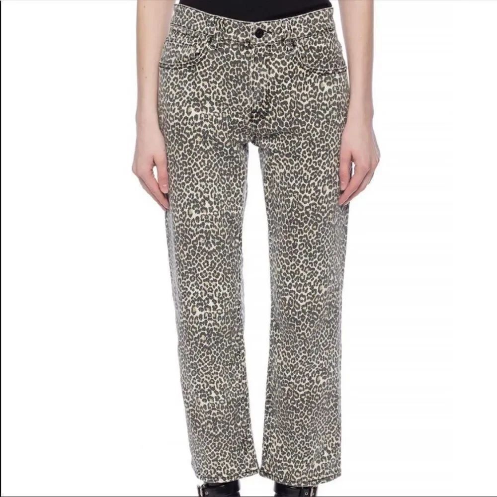 ALL SAINTS | Leopard Ava Denim Jeans Cropped Ankle Pants Women’s Size 27 (4)